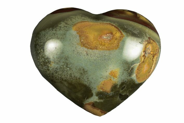 Wide, Polychrome Jasper Heart - Madagascar #268061